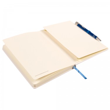 Motivational Notebook - Hardback A5 White/Blue